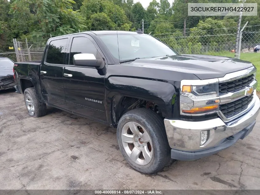 2017 Chevrolet Silverado 1500 1Lt VIN: 3GCUKRER7HG422927 Lot: 40008814