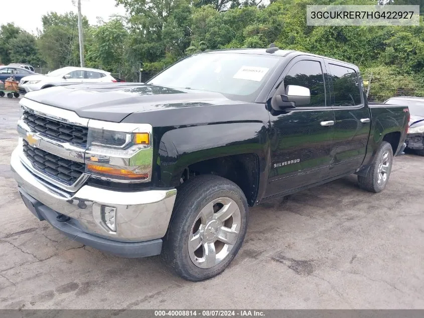 2017 Chevrolet Silverado 1500 1Lt VIN: 3GCUKRER7HG422927 Lot: 40008814