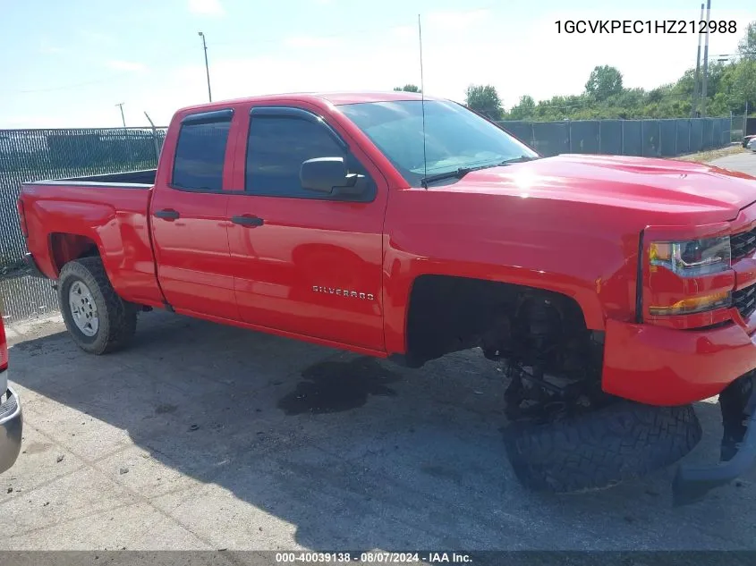 2017 Chevrolet Silverado 1500 Custom VIN: 1GCVKPEC1HZ212988 Lot: 40039138