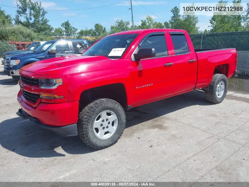 2017 Chevrolet Silverado 1500 Custom VIN: 1GCVKPEC1HZ212988 Lot: 40039138