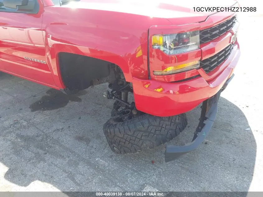 2017 Chevrolet Silverado 1500 Custom VIN: 1GCVKPEC1HZ212988 Lot: 40039138