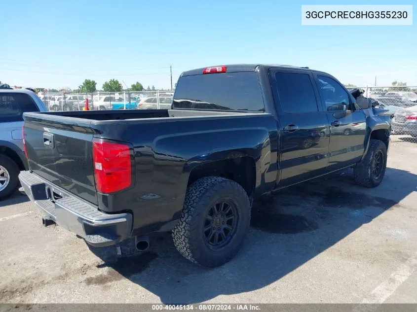 2017 Chevrolet Silverado 1500 1Lt VIN: 3GCPCREC8HG355230 Lot: 40045134