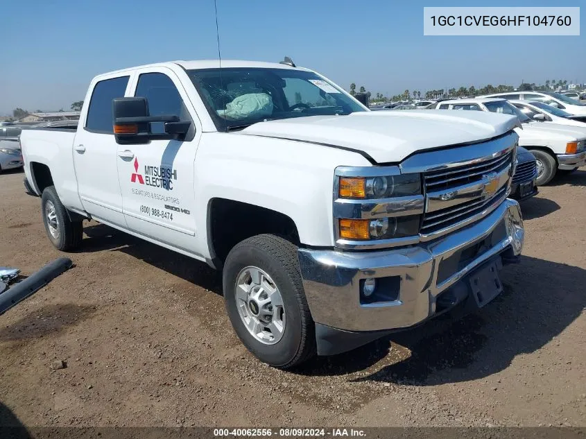 2017 Chevrolet Silverado 2500Hd Lt VIN: 1GC1CVEG6HF104760 Lot: 40062556