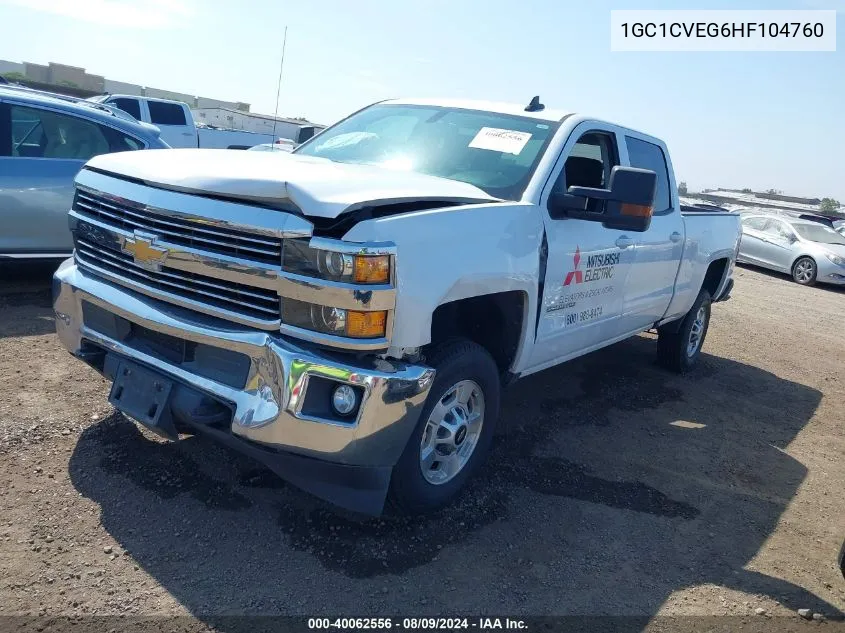 1GC1CVEG6HF104760 2017 Chevrolet Silverado 2500Hd Lt