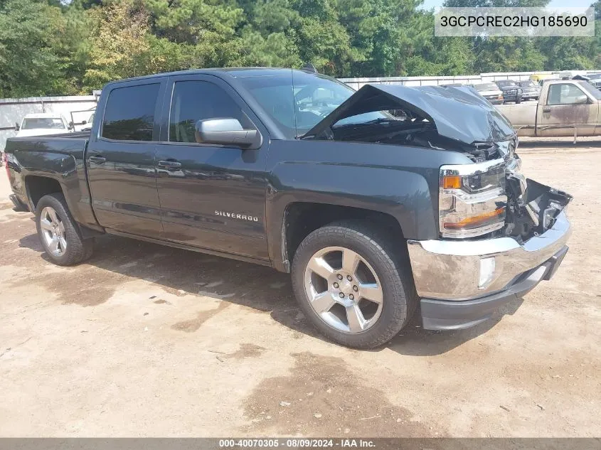 2017 Chevrolet Silverado 1500 1Lt VIN: 3GCPCREC2HG185690 Lot: 40070305