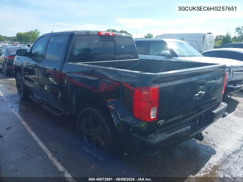 2017 Chevrolet Silverado 1500 2Lz VIN: 3GCUKSEC6HG257651 Lot: 40072691