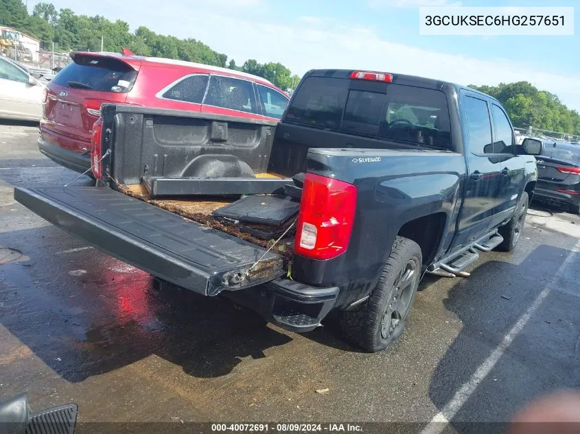 2017 Chevrolet Silverado 1500 2Lz VIN: 3GCUKSEC6HG257651 Lot: 40072691