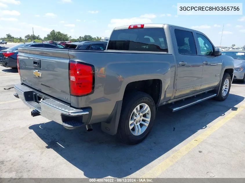 2017 Chevrolet Silverado 1500 1Lt VIN: 3GCPCREC8HG365756 Lot: 40076022