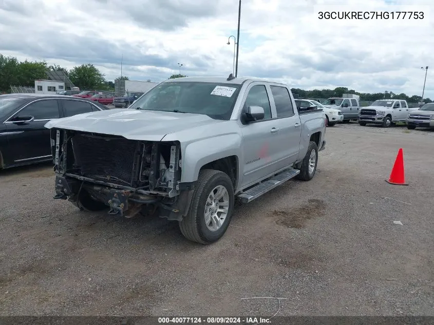 2017 Chevrolet Silverado 1500 1Lt VIN: 3GCUKREC7HG177753 Lot: 40077124