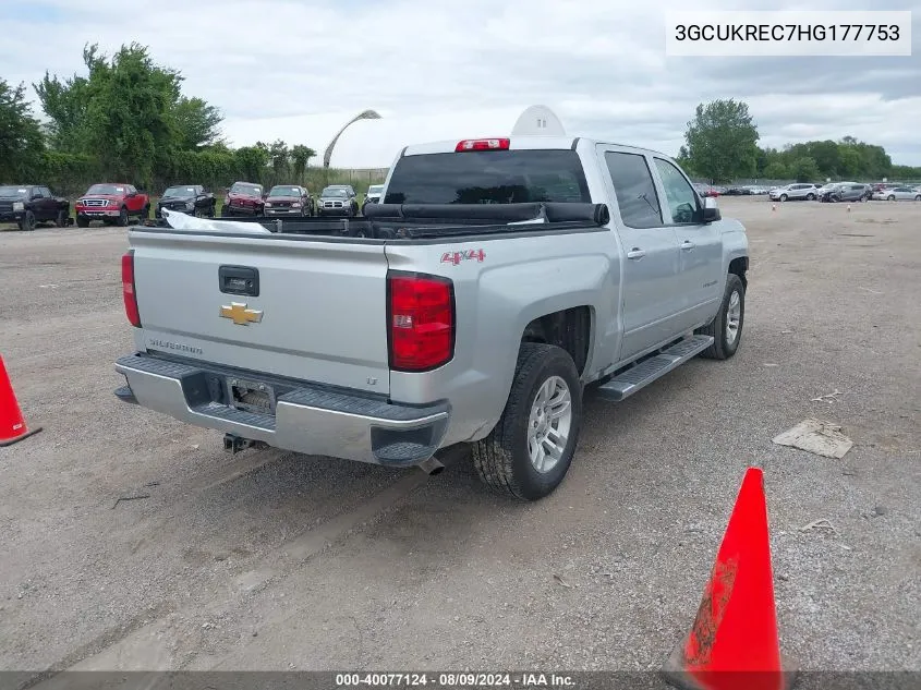 2017 Chevrolet Silverado 1500 1Lt VIN: 3GCUKREC7HG177753 Lot: 40077124