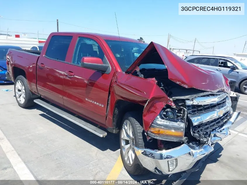 2017 Chevrolet Silverado 1500 1Lt VIN: 3GCPCREC4HG119321 Lot: 40110177