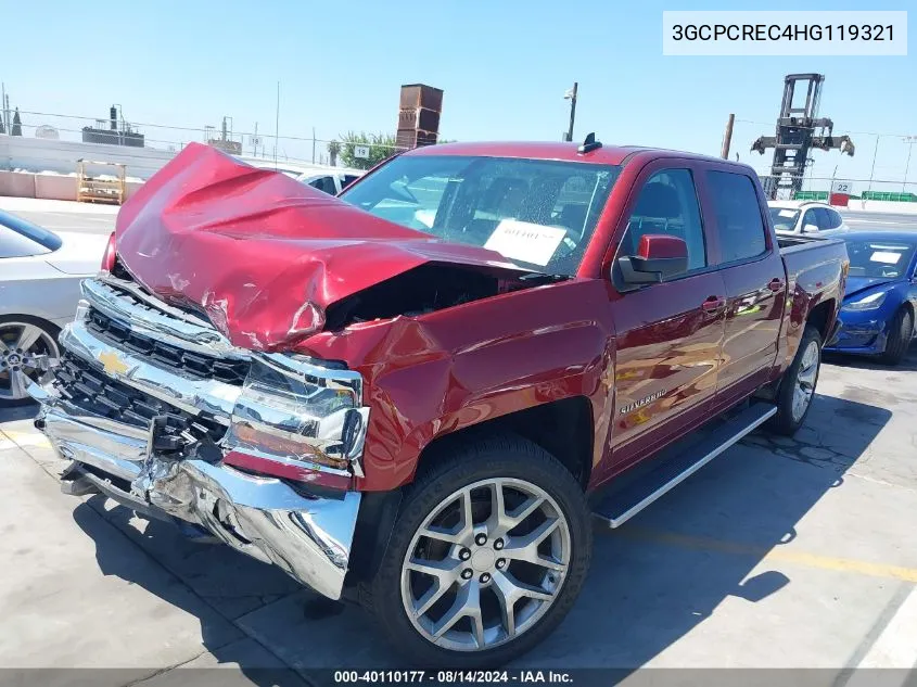 2017 Chevrolet Silverado 1500 1Lt VIN: 3GCPCREC4HG119321 Lot: 40110177