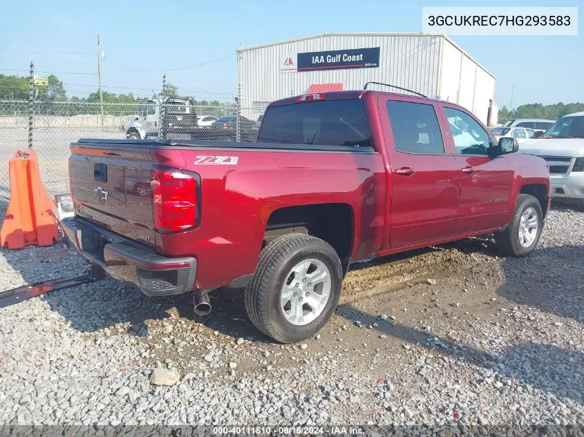 3GCUKREC7HG293583 2017 Chevrolet Silverado 1500 2Lt