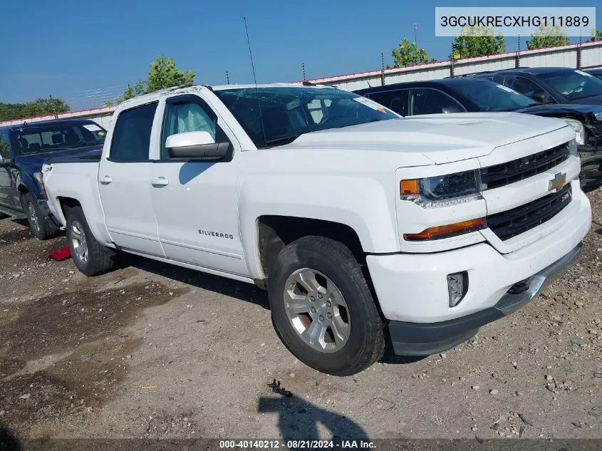 2017 Chevrolet Silverado 1500 2Lt VIN: 3GCUKRECXHG111889 Lot: 40140212