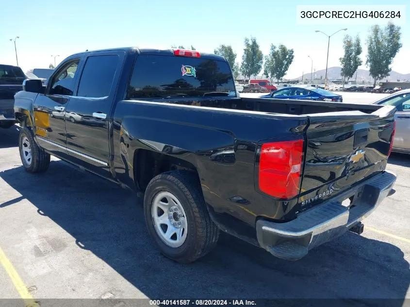 2017 Chevrolet Silverado 1500 1Lt VIN: 3GCPCREC2HG406284 Lot: 40141587