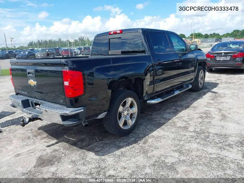 2017 Chevrolet Silverado 1500 1Lt VIN: 3GCPCREC0HG333478 Lot: 40178945