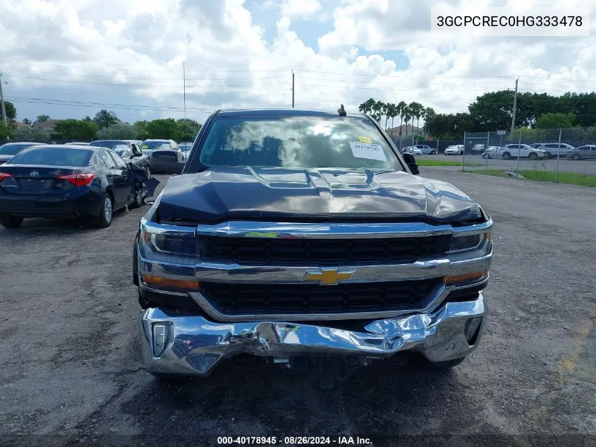 2017 Chevrolet Silverado 1500 1Lt VIN: 3GCPCREC0HG333478 Lot: 40178945