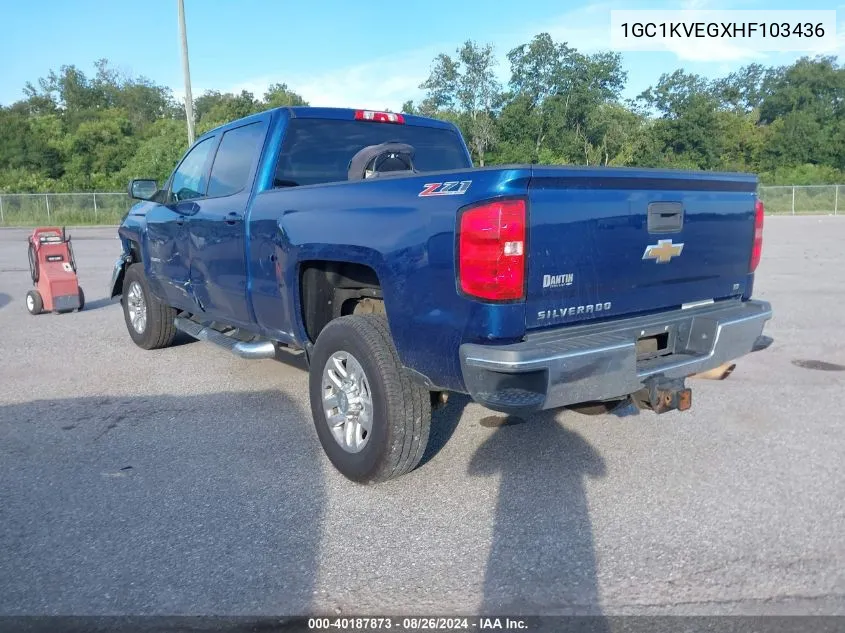 1GC1KVEGXHF103436 2017 Chevrolet Silverado 2500Hd Lt