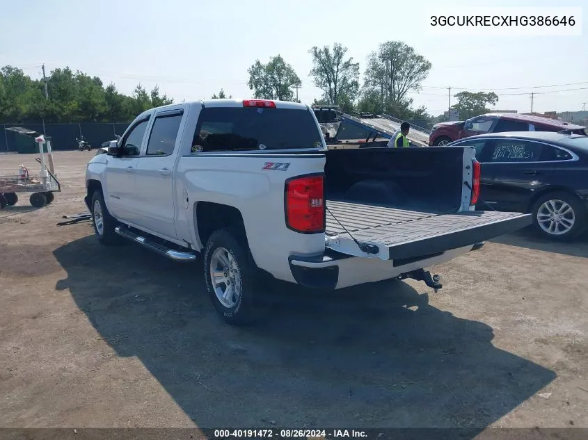 3GCUKRECXHG386646 2017 Chevrolet Silverado 1500 2Lt