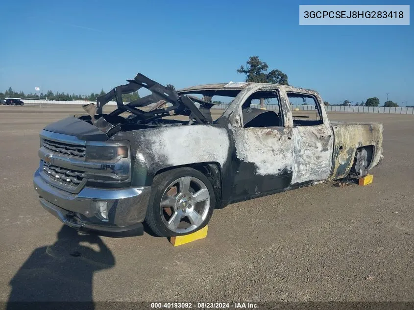 3GCPCSEJ8HG283418 2017 Chevrolet Silverado 1500 1Lz