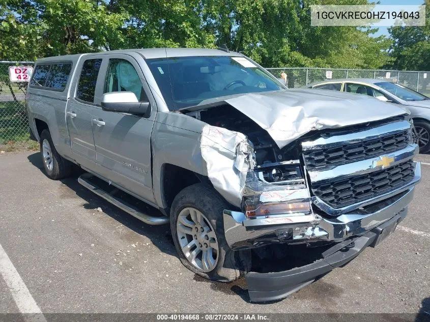 2017 Chevrolet Silverado 1500 1Lt VIN: 1GCVKREC0HZ194043 Lot: 40194668