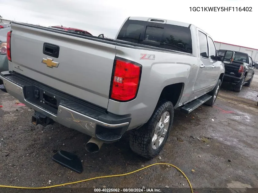 1GC1KWEY5HF116402 2017 Chevrolet Silverado 2500Hd Ltz