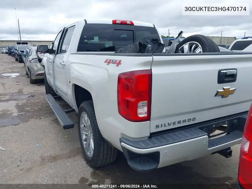 2017 Chevrolet Silverado 1500 High Country VIN: 3GCUKTEC3HG470174 Lot: 40271241