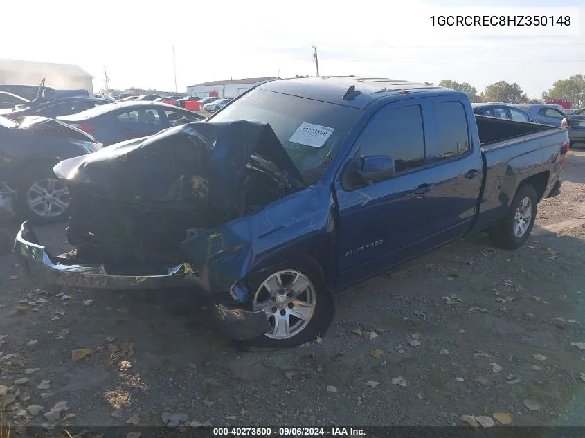 2017 Chevrolet Silverado C1500 Lt VIN: 1GCRCREC8HZ350148 Lot: 40273500