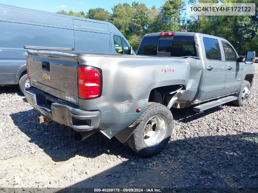 2017 Chevrolet Silverado 3500Hd High Country VIN: 1GC4K1EY4HF172122 Lot: 40289178