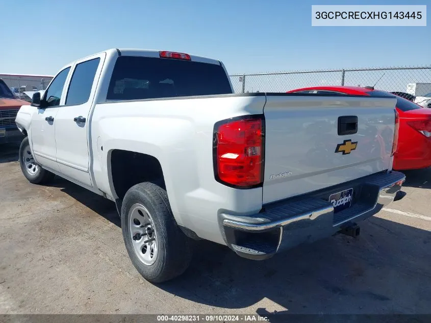 2017 Chevrolet Silverado 1500 C1500 Lt VIN: 3GCPCRECXHG143445 Lot: 40298231