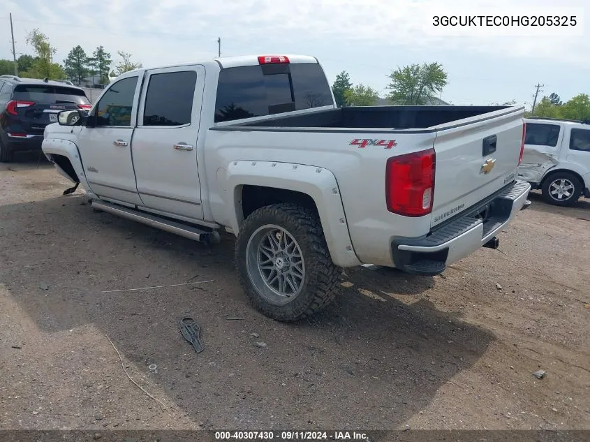 2017 Chevrolet Silverado 1500 High Country VIN: 3GCUKTEC0HG205325 Lot: 40307430