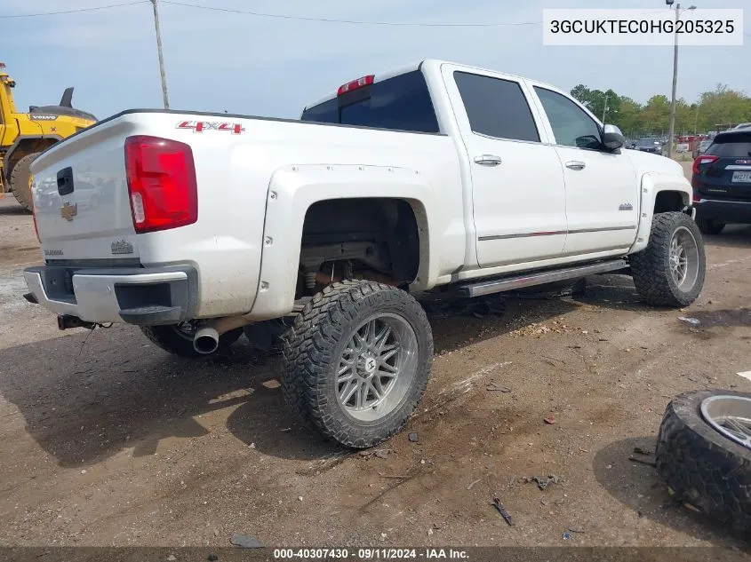 2017 Chevrolet Silverado 1500 High Country VIN: 3GCUKTEC0HG205325 Lot: 40307430