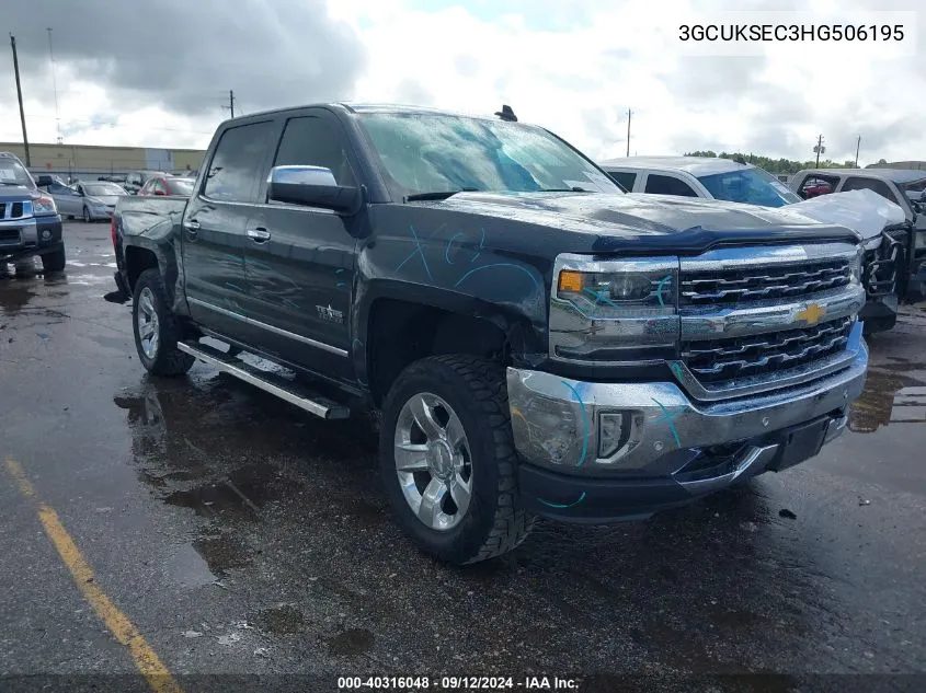 2017 Chevrolet Silverado 1500 K1500 Ltz VIN: 3GCUKSEC3HG506195 Lot: 40316048