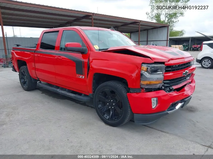 2017 Chevrolet Silverado 1500 2Lt VIN: 3GCUKREH4HG192237 Lot: 40324359