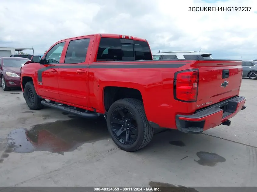 3GCUKREH4HG192237 2017 Chevrolet Silverado 1500 2Lt