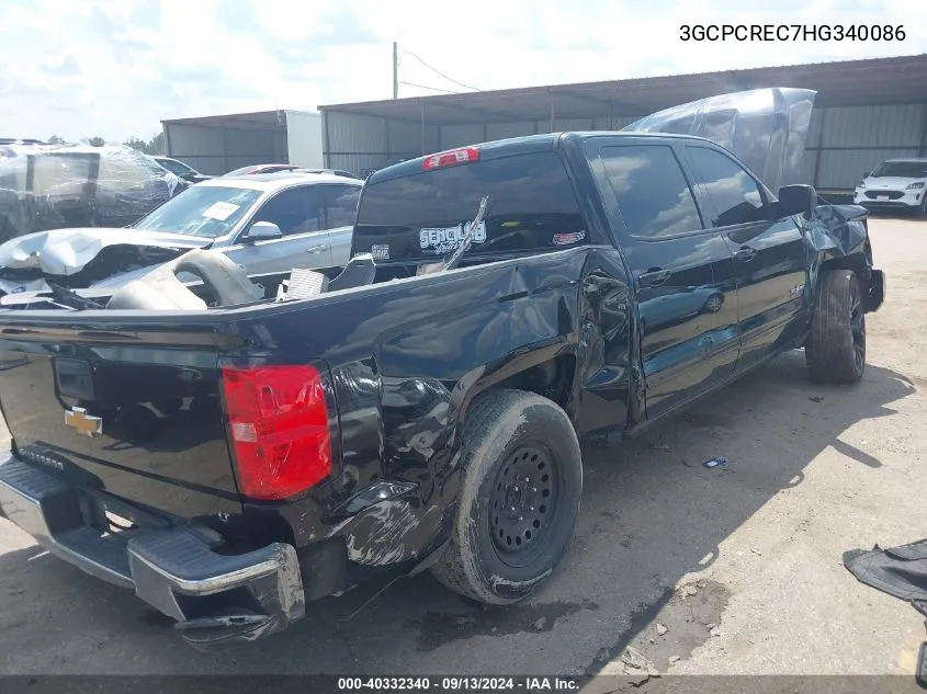 2017 Chevrolet Silverado C1500 Lt VIN: 3GCPCREC7HG340086 Lot: 40332340