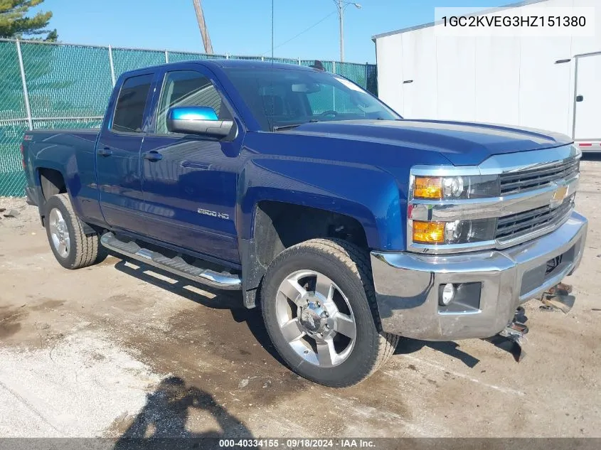 2017 Chevrolet Silverado 2500Hd Lt VIN: 1GC2KVEG3HZ151380 Lot: 40334155