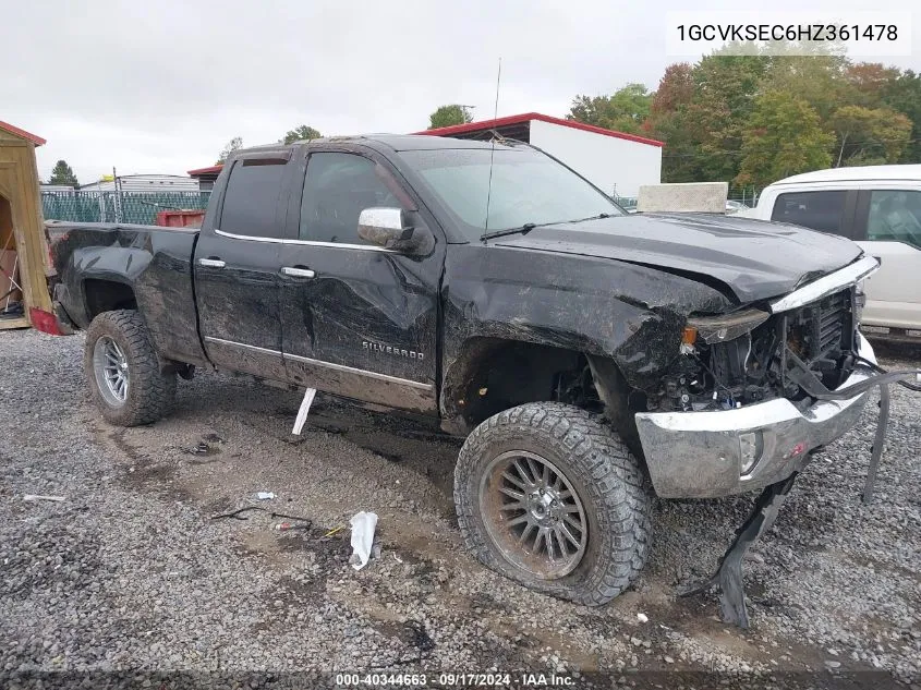 2017 Chevrolet Silverado 1500 1Lz VIN: 1GCVKSEC6HZ361478 Lot: 40344663