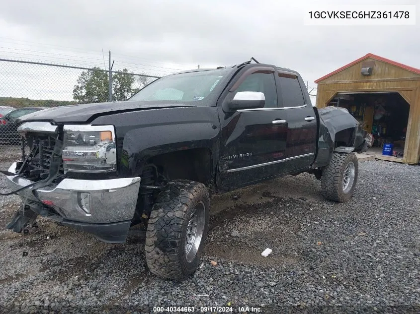 2017 Chevrolet Silverado 1500 1Lz VIN: 1GCVKSEC6HZ361478 Lot: 40344663