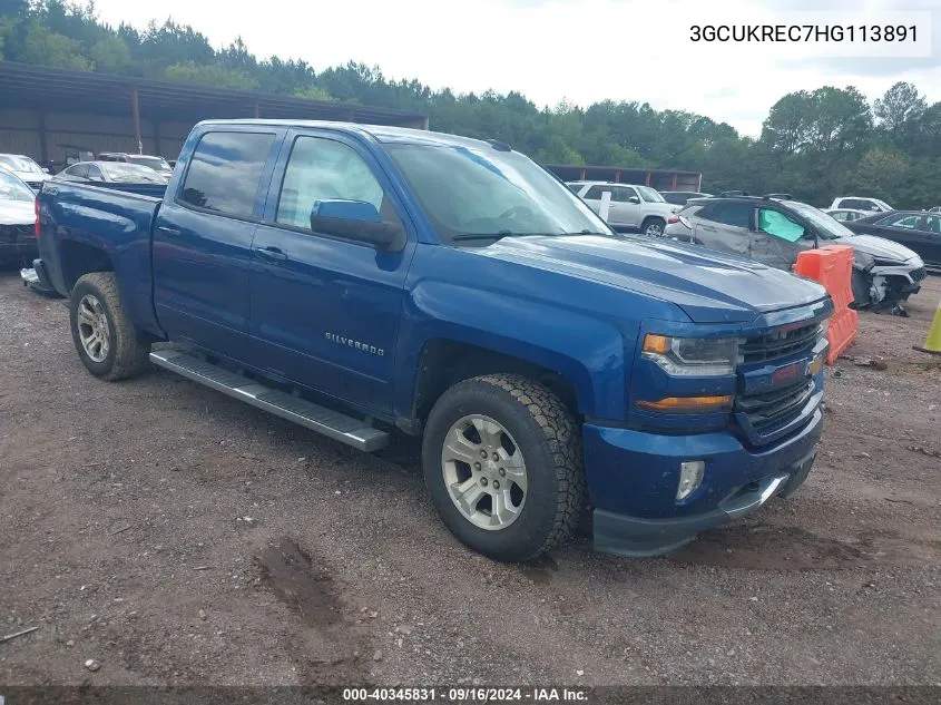 2017 Chevrolet Silverado K1500 Lt VIN: 3GCUKREC7HG113891 Lot: 40345831