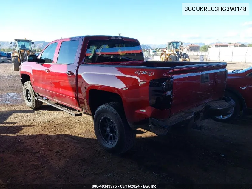 2017 Chevrolet Silverado 1500 1Lt VIN: 3GCUKREC3HG390148 Lot: 40349975