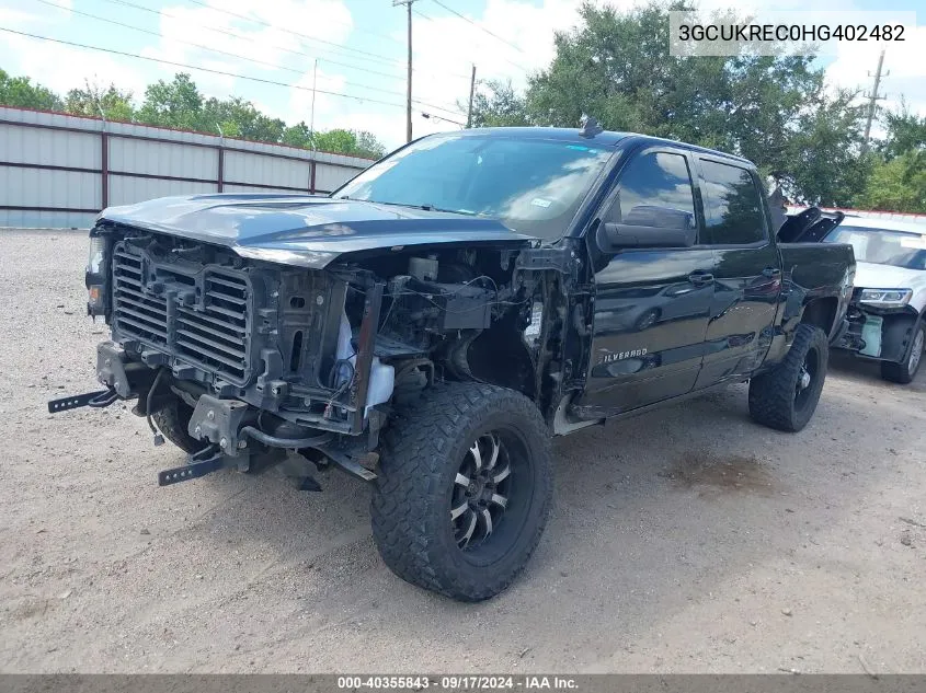 2017 Chevrolet Silverado 1500 2Lt VIN: 3GCUKREC0HG402482 Lot: 40355843