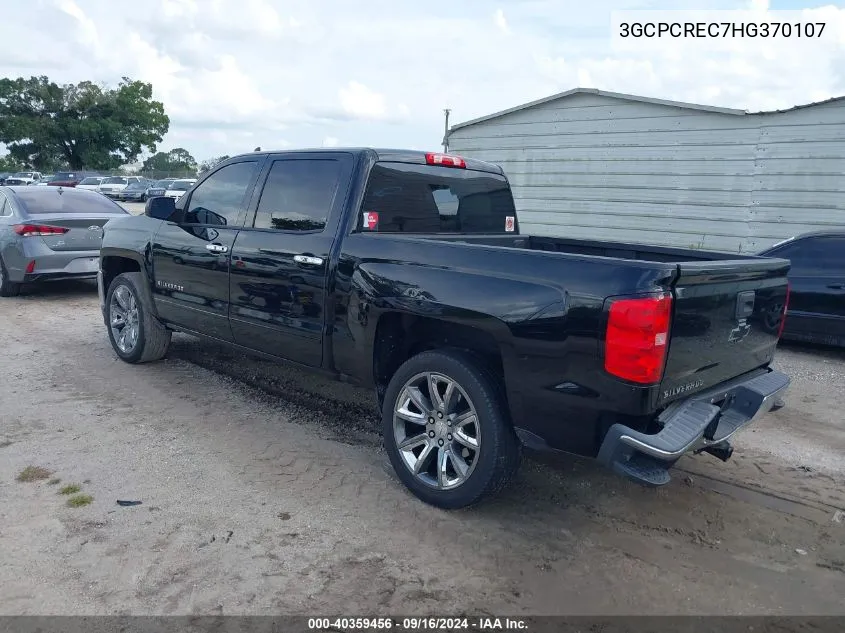 2017 Chevrolet Silverado 1500 1Lt VIN: 3GCPCREC7HG370107 Lot: 40359456