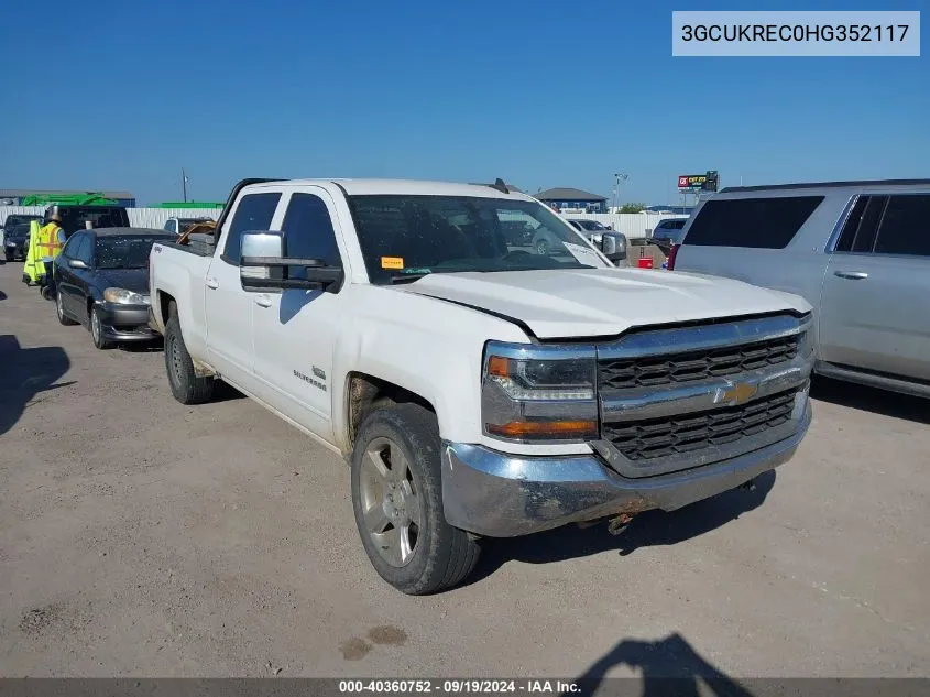 2017 Chevrolet Silverado 1500 1Lt VIN: 3GCUKREC0HG352117 Lot: 40360752