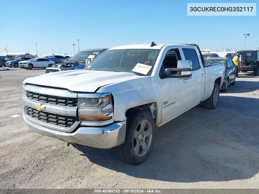 2017 Chevrolet Silverado 1500 1Lt VIN: 3GCUKREC0HG352117 Lot: 40360752