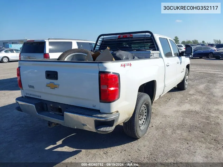 2017 Chevrolet Silverado 1500 1Lt VIN: 3GCUKREC0HG352117 Lot: 40360752