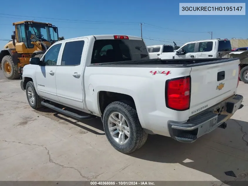 2017 Chevrolet Silverado 1500 1Lt VIN: 3GCUKREC1HG195147 Lot: 40368085