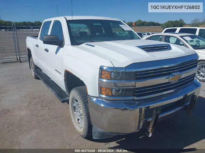 2017 Chevrolet Silverado 2500Hd Wt VIN: 1GC1KUEYXHF126802 Lot: 40370305