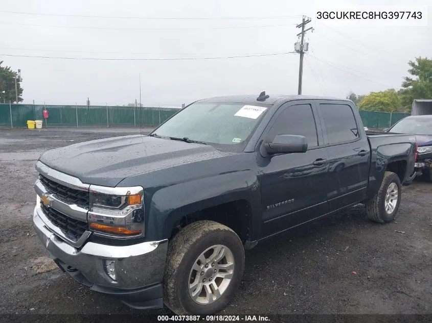 2017 Chevrolet Silverado 1500 1Lt VIN: 3GCUKREC8HG397743 Lot: 40373887