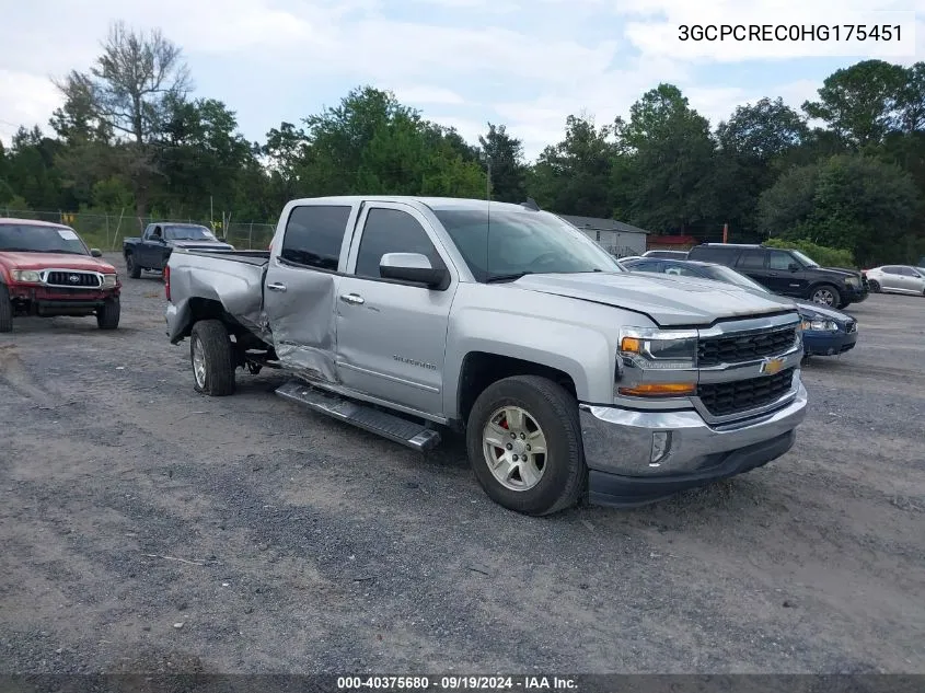 2017 Chevrolet Silverado 1500 1Lt VIN: 3GCPCREC0HG175451 Lot: 40375680